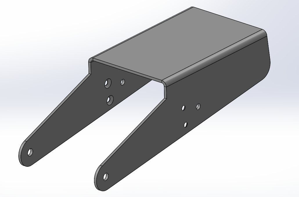 Sheet-metal bracket, 3 mm, with countersunk holes in the side walls